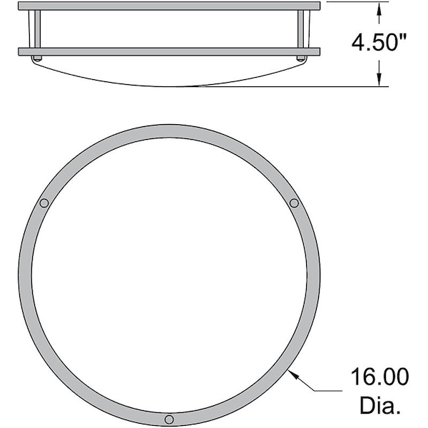 Conga, LED Flush Mount, Brushed Steel Finish, Opal Glass